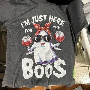 Gray Halloween Ghost Shirt